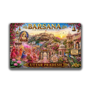 "BARSANA"85*54 MM RECTANGLE PVC GLITTER FINISH FRIDGE MAGNET
