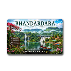 "BHANDARDARA"85*54 MM RECTANGLE PVC GLITTER FINISH FRIDGE MAGNET