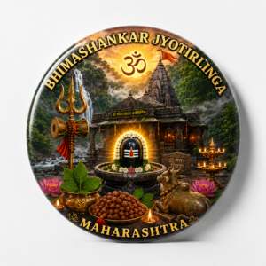 "BHIMASHANKAR JYOTIRLINGA"58 MM ROUND FRIDGE MAGNET