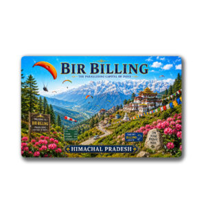 "BIR BILLING"85*54 MM RECTANGLE PVC GLITTER FINISH FRIDGE MAGNET