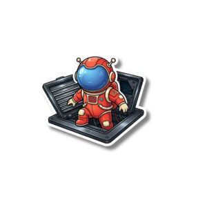 "CUTE ASTRONAUT"STICKER