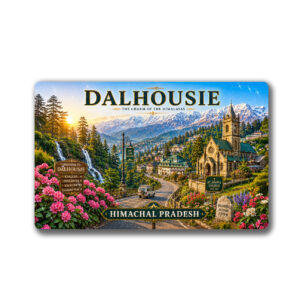 " DALHOUSIE"85*54 MM RECTANGLE PVC GLITTER FINISH FRIDGE MAGNET