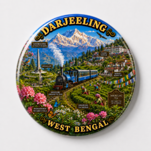 "DARJEELING"58 MM ROUND FRIDGE MAGNET
