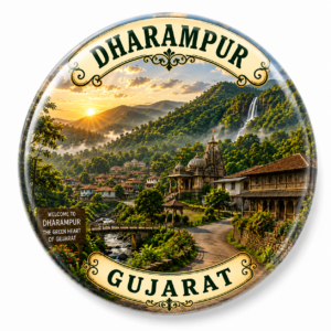 "DHARAMPUR"58 MM ROUND FRIDGE MAGNET