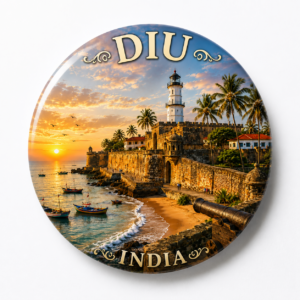 "DIU"58 MM ROUND FRIDGE MAGNET