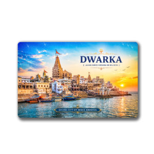 "DWARKA"85*54 MM RECTANGLE PVC GLITTER FINISH FRIDGE MAGNET