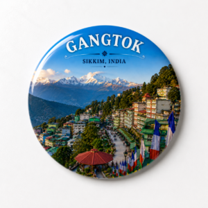 "GANGTOK"58 MM ROUND FRIDGE MAGNET