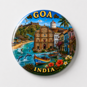 "GOA"58 MM ROUND FRIDGE MAGNET