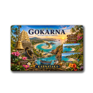 "GOKARNA"85*54 MM RECTANGLE PVC GLITTER FINISH FRIDGE MAGNET