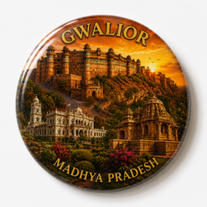 "GWALIOR"58 MM ROUND FRIDGE MAGNET