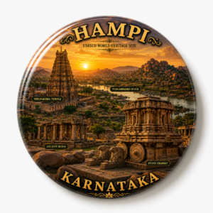 "HAMPI"58 MM ROUND FRIDGE MAGNET