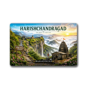 " HARISHCHANDRAGAD"85*54 MM RECTANGLE PVC GLITTER FINISH FRIDGE MAGNET