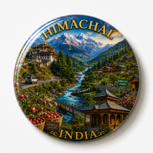 "HIMACHAL PRADESH"58 MM ROUND FRIDGE MAGNET