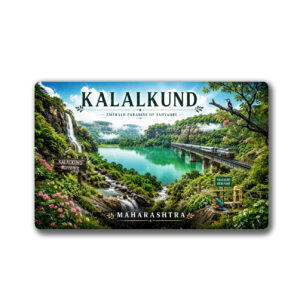 "KALALKUND"85*54 MM RECTANGLE PVC GLITTER FINISH FRIDGE MAGNET