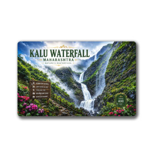 "KALU WATERFALL"85*54 MM RECTANGLE PVC GLITTER FINISH FRIDGE MAGNET