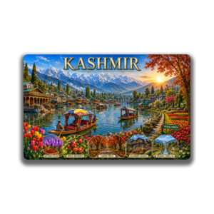 "KASHMIR" 85*54 MM RECTANGLE PVC GLITTER FINISH FRIDGE MAGNET