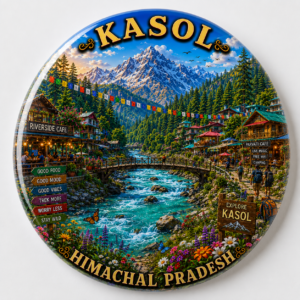 "KASOL"58 MM ROUND FRIDGE MAGNET