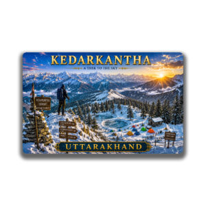 "KEDARKANTHA" 85*54 MM RECTANGLE PVC GLITTER FINISH FRIDGE MAGNET