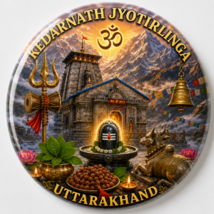 "KEDARNATH JYOTIRLINGA"58 MM ROUND FRIDGE MAGNET
