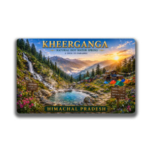 "KHEERGANGA" 85*54 MM RECTANGLE PVC GLITTER FINISH FRIDGE MAGNET