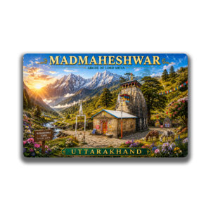 "MADMAHESHWAR" 85*54 MM RECTANGLE PVC GLITTER FINISH FRIDGE MAGNET