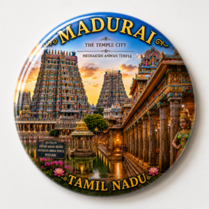 "MADURAI"58 MM ROUND FRIDGE MAGNET