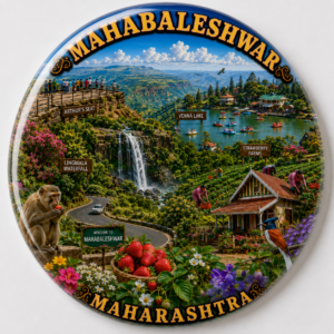 "MAHABALESHWAR"58 MM ROUND FRIDGE MAGNET
