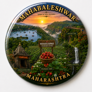 "MAHABALESHWAR"58 MM ROUND FRIDGE MAGNET