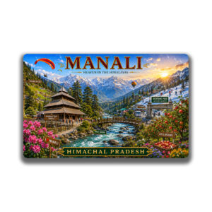 "MANALI" 85*54 MM RECTANGLE PVC GLITTER FINISH FRIDGE MAGNET