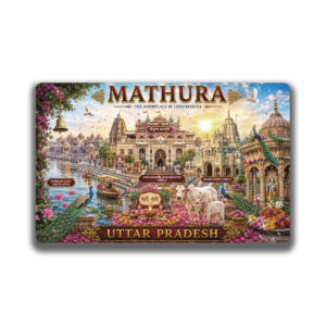 "MATHURA" 85*54 MM RECTANGLE PVC GLITTER FINISH FRIDGE MAGNET