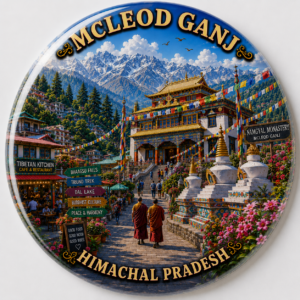 "MCLEOD GANJ"58 MM ROUND FRIDGE MAGNET