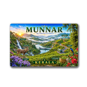 "MUNNAR"85*54 MM RECTANGLE PVC GLITTER FINISH FRIDGE MAGNET