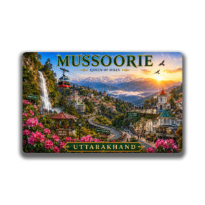 "MUSSOORIE" 85*54 MM RECTANGLE PVC GLITTER FINISH FRIDGE MAGNET