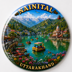 "NAINITAL"58 MM ROUND FRIDGE MAGNET