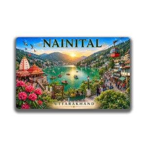 "NAINITAL" 85*54 MM RECTANGLE PVC GLITTER FINISH FRIDGE MAGNET