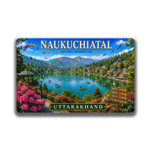 "NAUKUCHIATAL" 85*54 MM RECTANGLE PVC GLITTER FINISH FRIDGE MAGNET
