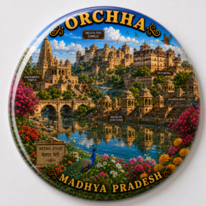 "ORCHHA"58 MM ROUND FRIDGE MAGNET