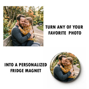 ROUND CUSTOMIZED PHOTO FRIDGE MAGNET 58 MM