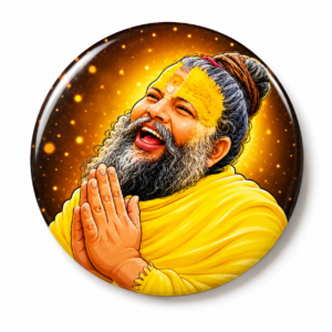 "SHREE PREMANAND JI MAHARAJ"58 MM ROUND FRIDGE MAGNET