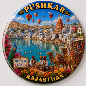 "PUSHKAR"58 MM ROUND FRIDGE MAGNET