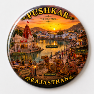"PUSHKAR"58 MM ROUND FRIDGE MAGNET