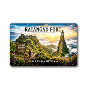 "RATANGAD FORT"85*54 MM RECTANGLE PVC GLITTER FINISH FRIDGE MAGNET