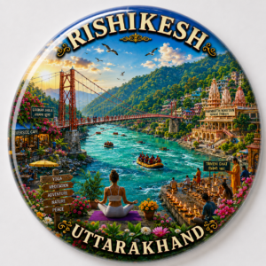 "RISHIKESH"58 MM ROUND FRIDGE MAGNET
