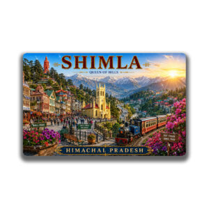 "SHIMLA" 85*54 MM RECTANGLE PVC GLITTER FINISH FRIDGE MAGNET