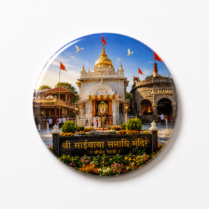 "SHIRDI"58 MM ROUND FRIDGE MAGNET