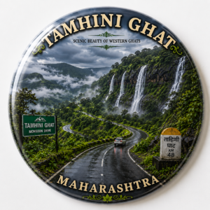 "TAMHINI GHAT"58 MM ROUND FRIDGE MAGNET