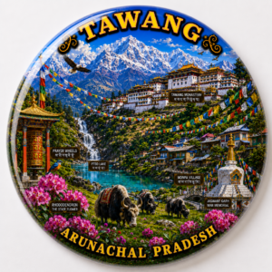 "TAWANG"58 MM ROUND FRIDGE MAGNET