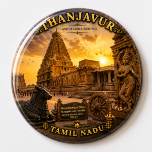 "THANJAVUR"58 MM ROUND FRIDGE MAGNET