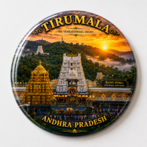 "TIRUMALA"58 MM ROUND FRIDGE MAGNET