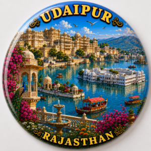 "UDAIPUR"58 MM ROUND FRIDGE MAGNET